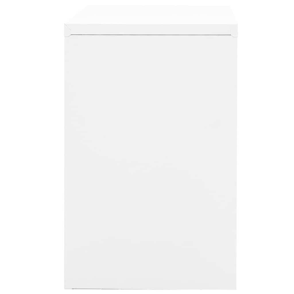arkivskab 90x46x72,5 cm stål hvid