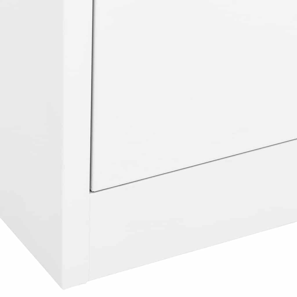 arkivskab 90x46x72,5 cm stål hvid