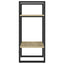 bogreol med 2 hylder 40x30x70 cm konstrueret træ sonoma-eg
