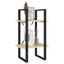 bogreol 40x30x70 cm 2 hylder massivt fyrretræ