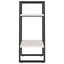 bogreol 40x30x70 cm 2 hylder massivt fyrretræ hvid