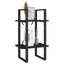 bogreol 40x30x70 cm 2 hylder massivt fyrretræ sort