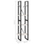 bogreol 40x30x140 cm 4 hylder massivt fyrretræ hvid