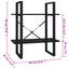 bogreol med 2 hylder 60x30x70 cm konstrueret træ sort
