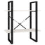 bogreol 60x30x70 cm 2 hylder massivt fyrretræ hvid