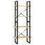 bogreol 60x30x140 cm 4 hylder massivt fyrretræ