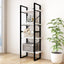 bogreol med 4 hylder 60x30x140 cm massivt fyrretræ hvid