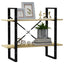 bogreol med 2 hylder 80x30x70 cm konstrueret træ sonoma-eg
