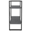 bogreol med 2 hylder 80x30x70 cm massivt fyrretræ grå
