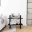 bogreol med 2 hylder 80x30x70 cm massivt fyrretræ sort
