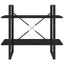 bogreol med 2 hylder 80x30x70 cm massivt fyrretræ sort