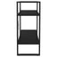 bogreol med 2 hylder 80x30x70 cm massivt fyrretræ sort