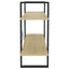 bogreol med 2 hylder 100x30x70 cm konstrueret træ sonoma-eg