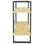 bogreol 100x30x70 cm 2 hylder massivt fyrretræ