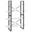 bogreol med 4 hylder 100x30x140 cm konstrueret træ hvid