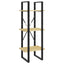 bogreol 40x30x105 cm 3 hylder massivt fyrretræ