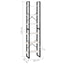 opbevaringsreol 60x30x210 cm massivt fyrretræ hvid
