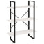bogreol med 3 hylder 80x30x105 cm massivt fyrretræ hvid