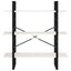 bogreol med 3 hylder 100x30x105 cm massivt fyrretræ hvid