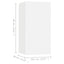 tv-borde 4 stk. 30,5x30x60 cm konstrueret træ hvid