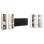 tv-borde 4 stk. 30,5x30x90 cm konstrueret træ hvid