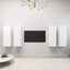 tv-borde 4 stk. 30,5x30x90 cm konstrueret træ hvid
