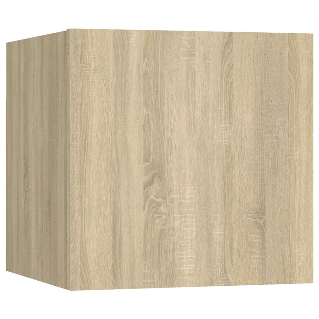 væghængte skabe 8 stk. 30,5x30x30 cm sonoma-eg