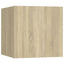 sengeskab 30,5x30x30 cm konstrueret træ sonoma-eg