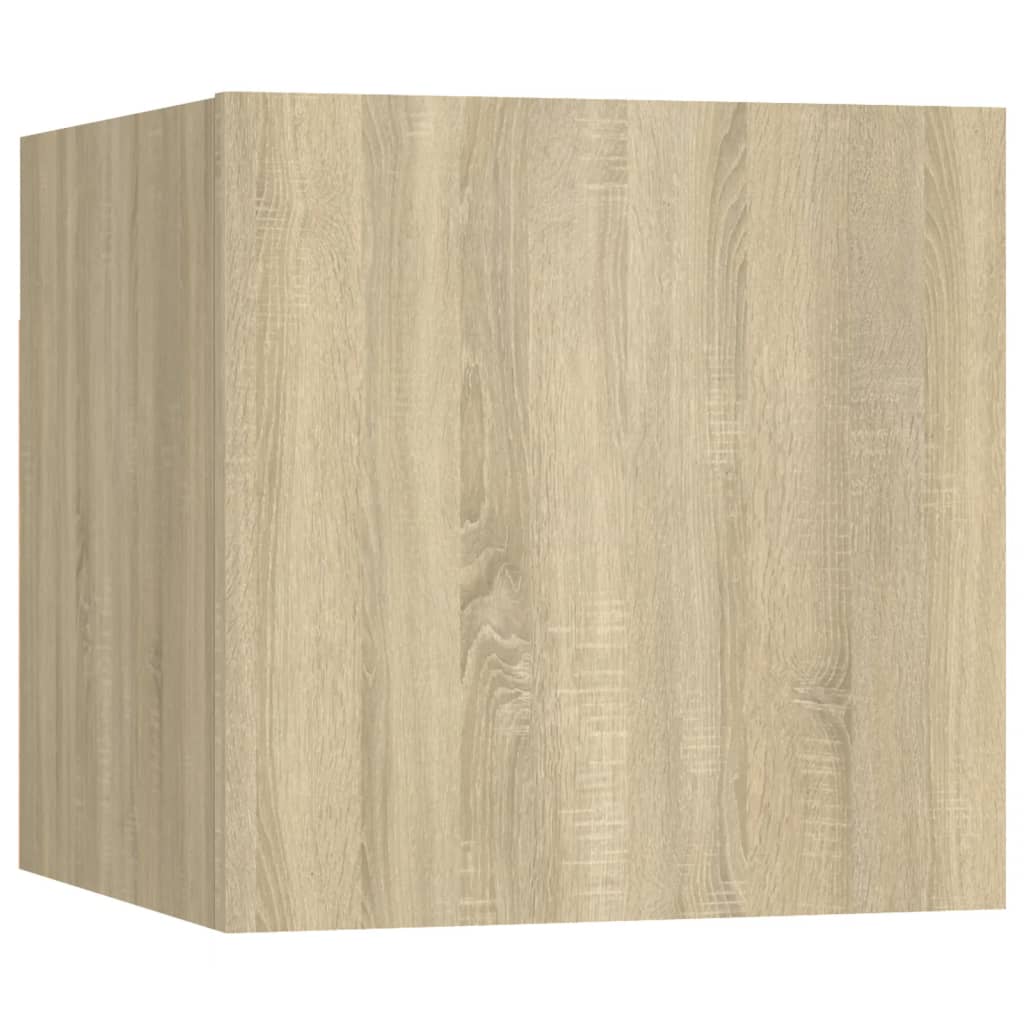 sengeskab 30,5x30x30 cm konstrueret træ sonoma-eg