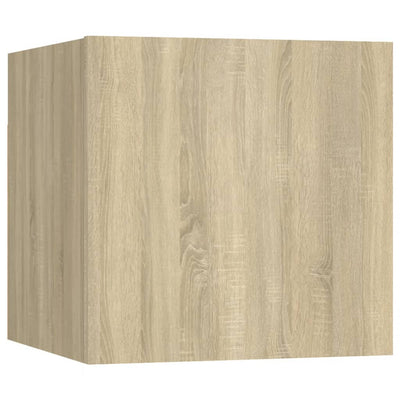 sengeskab 30,5x30x30 cm konstrueret træ sonoma-eg