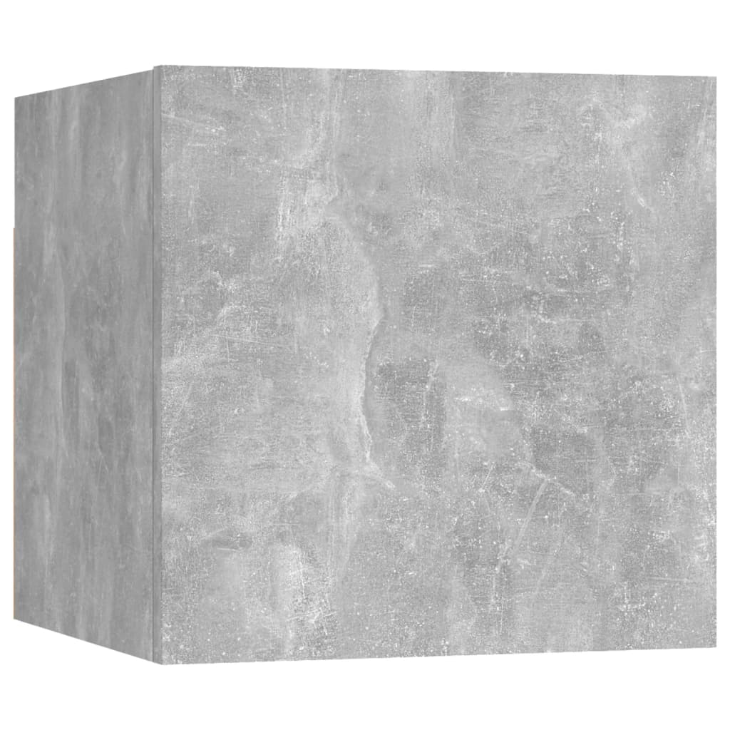 sengeskabe 2 stk. 30,5x30x30 cm konstrueret træ betongrå