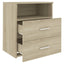 sengeskabe 2 stk. 50x32x60 cm sonoma-eg