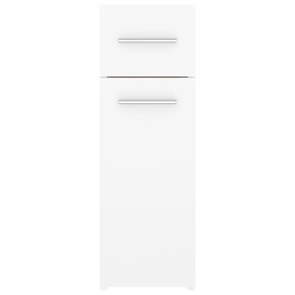 apotekerskab 20x45,5x60 cm konstrueret træ hvid