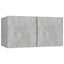 væghængte tv-skabe 3 stk. 60x30x30 cm betongrå