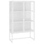 højskab 80x35x135 cm stål og hærdet glas hvid