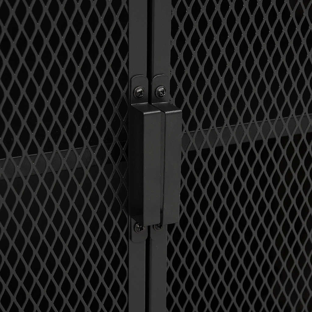 opbevaringsskab 72x36x82 cm metal og MDF grå