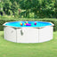 swimmingpool med stålvæg 460x120 cm hvid