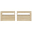 sengeborde med LED-lys 2 stk. 60x35x40 cm sonoma-eg