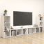 tv-skabe 4 stk. 107x35x37 cm konstrueret træ hvid