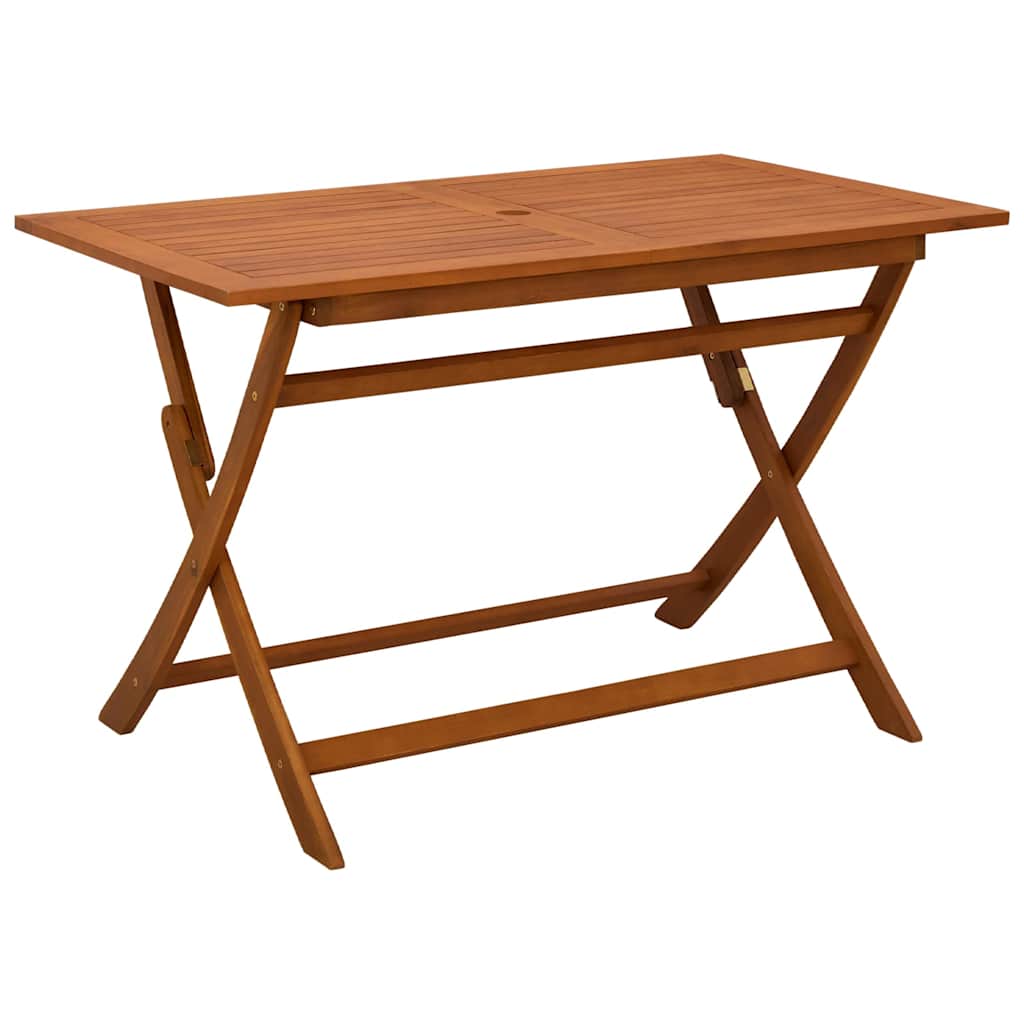 havebord 120x70x75 cm foldbart massivt eukalyptustræ