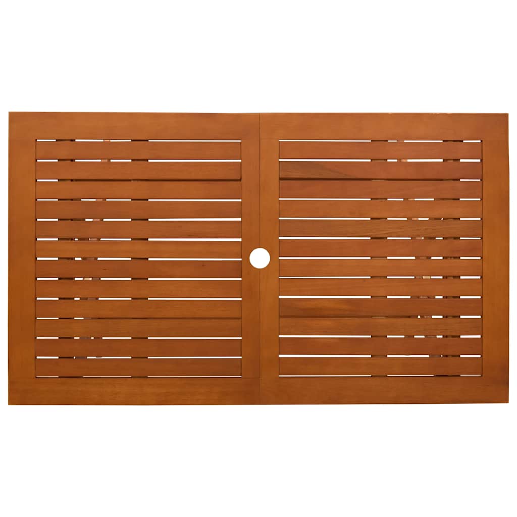havebord 120x70x75 cm foldbart massivt eukalyptustræ