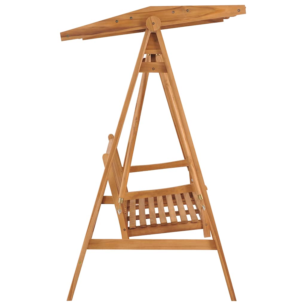 gyngebænk 174 cm massivt teaktræ