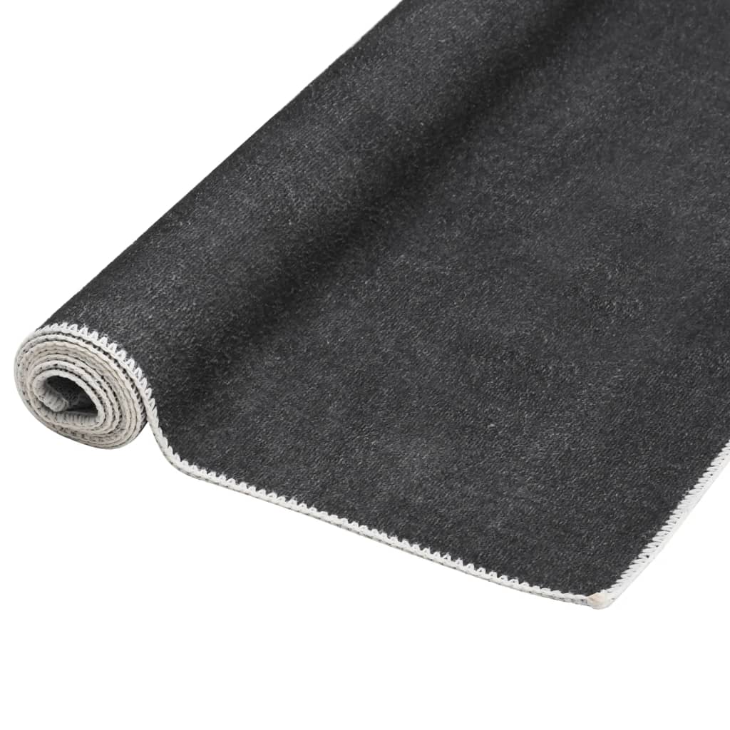 tæppeløber vaskbar sammenfoldelig 80x300cm polyester antracit
