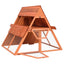 kaninbur 152x127x109,5 cm massivt fyrretræ