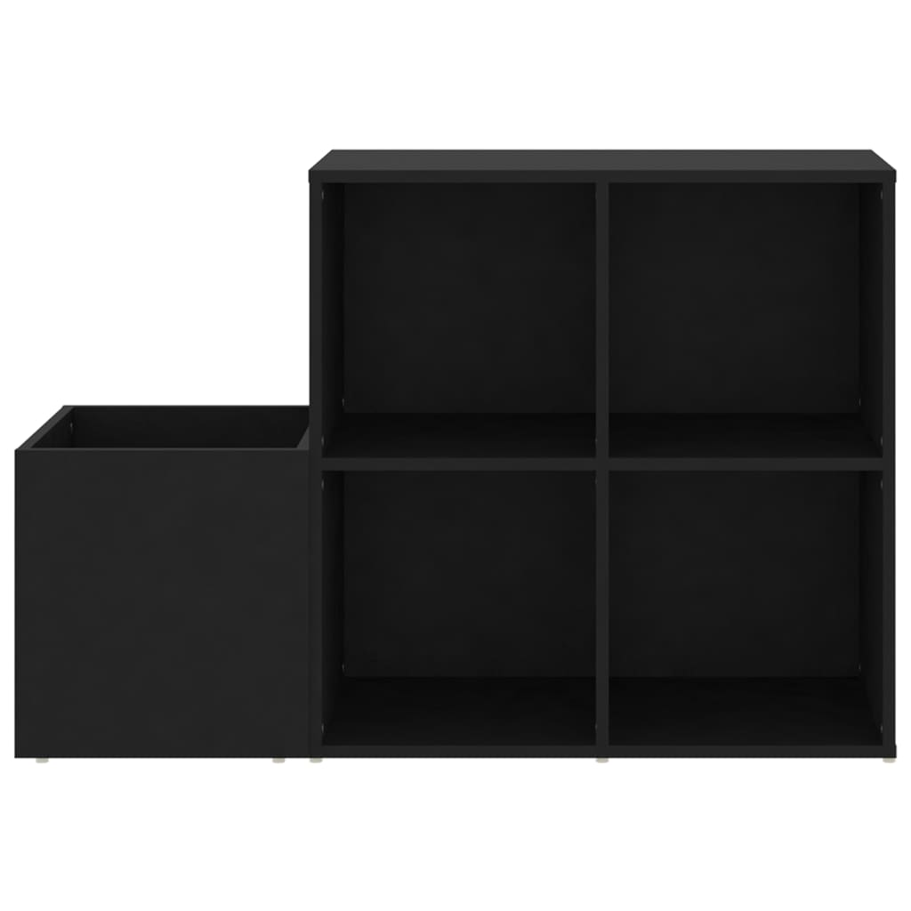 skoskab 105x35,5x70 cm konstrueret træ sort