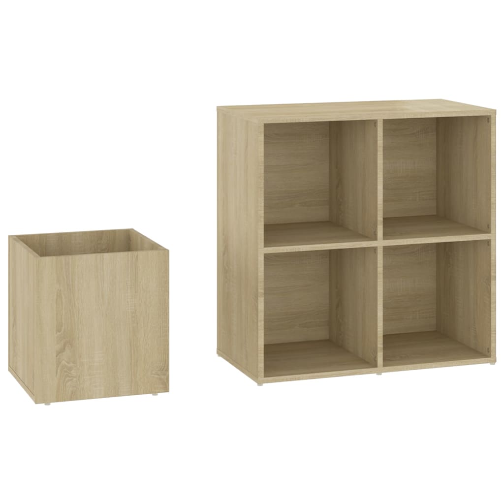 skoskab 105x35,5x70 cm konstrueret træ sonoma-eg