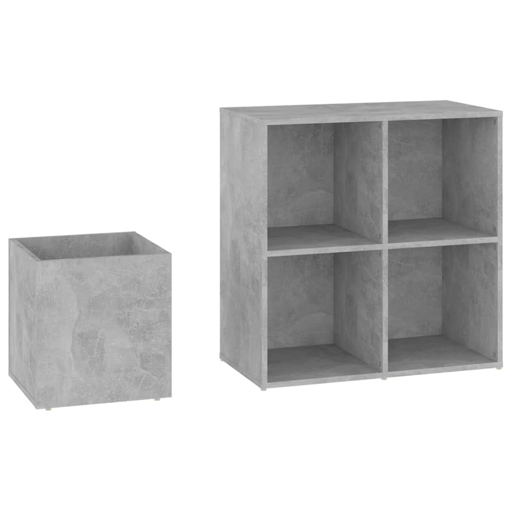 skoskab 105x35,5x70 cm konstrueret træ betongrå