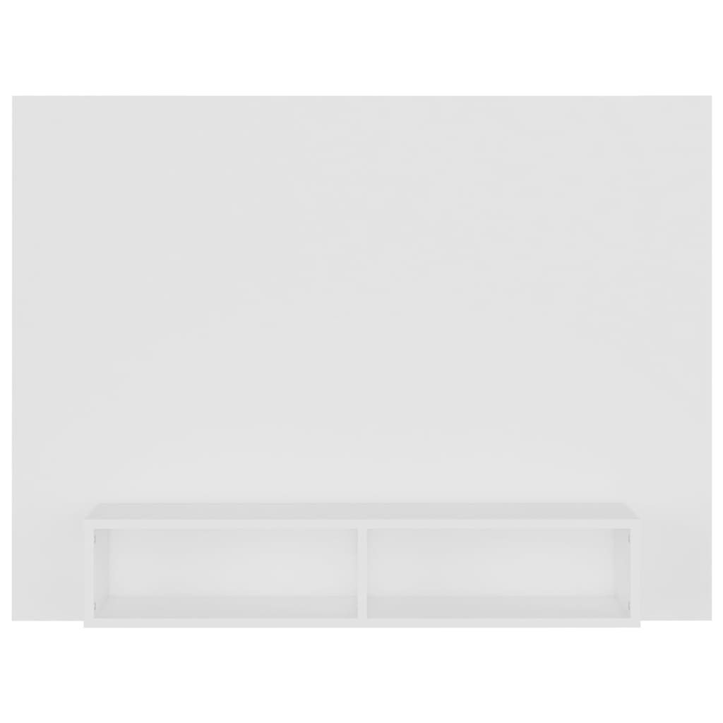 væghængt tv-skab 102x23,5x90 cm konstrueret træ hvid