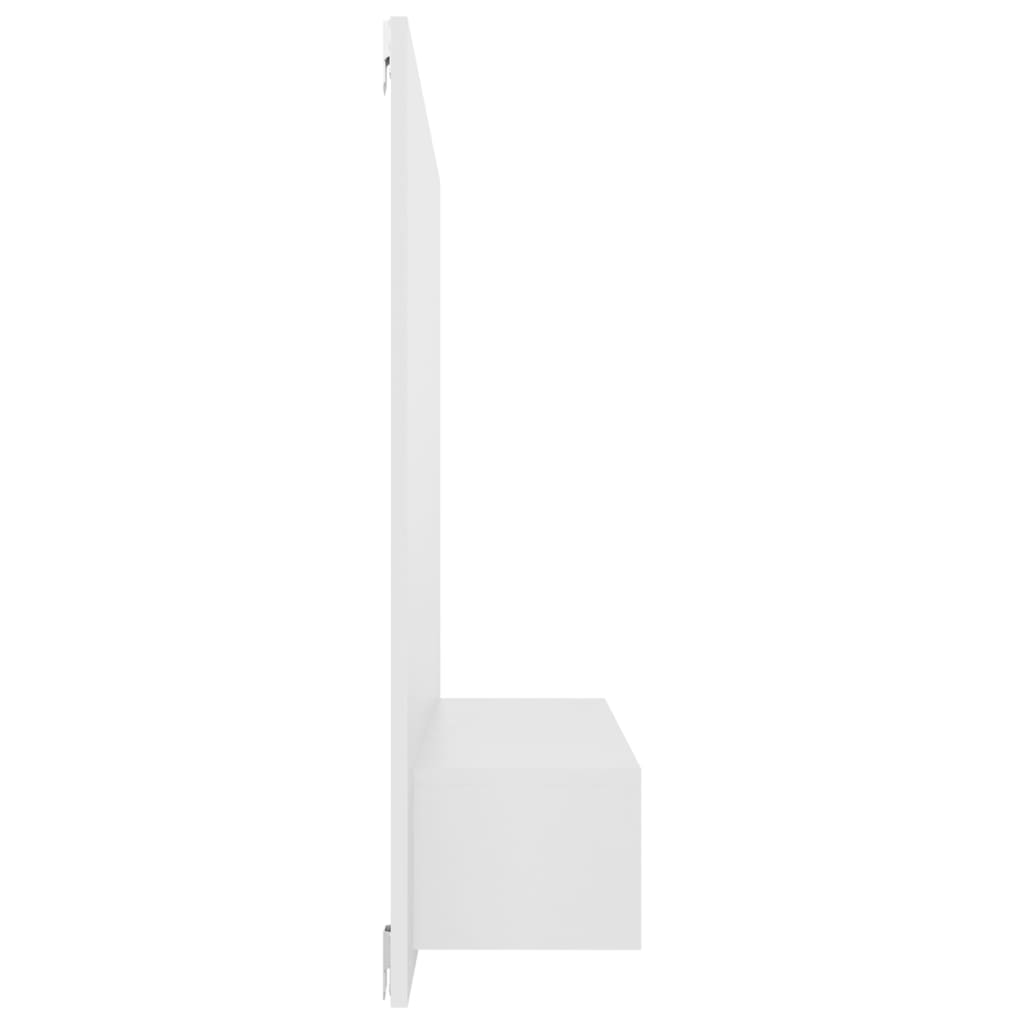 væghængt tv-skab 102x23,5x90 cm konstrueret træ hvid