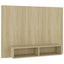 væghængt tv-skab 120x23,5x90 cm konstrueret træ sonoma-eg